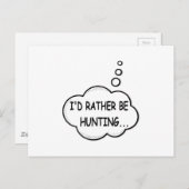 Carte Postale Je préfère chasser (Devant / Derrière)