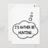 Carte Postale Je préfère chasser (Devant / Derrière)
