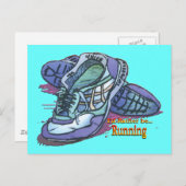 Carte Postale Je préfère courir - Basket (Devant / Derrière)