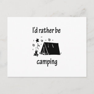 Carte Postale Je préfère être en camping