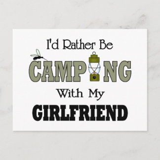 Carte Postale Je préfère être en camping avec ma copine