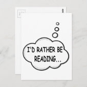 Carte Postale Je préfère lire (Devant / Derrière)