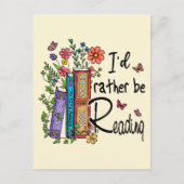 Carte Postale Je préfère lire (Devant)