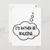 Carte Postale Je préfère marcher (Devant / Derrière)
