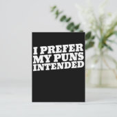 Carte Postale Je préfère mes puns prévus (Debout devant)