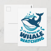 Carte Postale Je préfère regarder les baleines (Devant / Derrière)