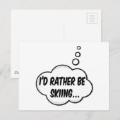 Carte Postale Je préfère skier (Devant / Derrière)