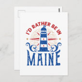 Carte Postale Je préférerais être dans le phare principal local  (Devant / Derrière)