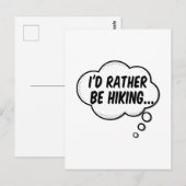 Carte Postale Je Préférerais Être Randonnée (Devant / Derrière)