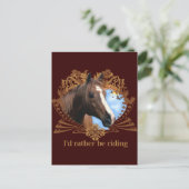 Carte Postale Je Préférerais Faire Du Cheval (Debout devant)