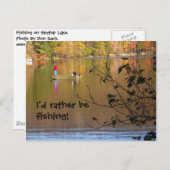 Carte Postale Je préférerais pêcher ! (Devant / Derrière)