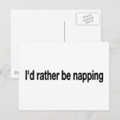 Carte Postale Je Préférerais Te Napper (Devant / Derrière)