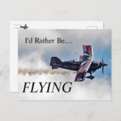 Carte Postale Je préférerais voler (Devant / Derrière)