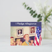 Carte Postale Je promets l'allégeance au drapeau (Debout devant)