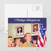 Carte Postale Je promets l'allégeance au drapeau (Devant / Derrière)
