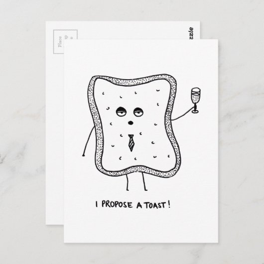 Carte Postale Je propose un toast (Devant / Derrière)