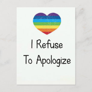 Carte Postale Je refuse de présenter des excuses