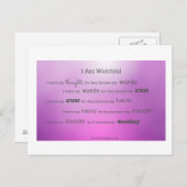 Carte Postale Je regarde mes pensées (Devant / Derrière)