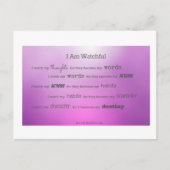 Carte Postale Je regarde mes pensées (Devant)