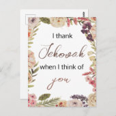 Carte Postale Je remercie Jéhovah quand je pense à vous Philippi (Devant / Derrière)