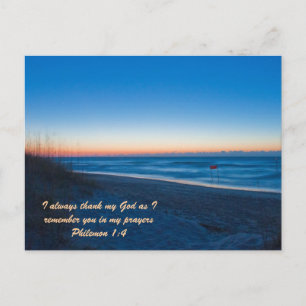 Carte Postale Je remercie toujours mon Dieu car je me souviens d