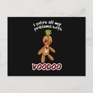 Carte Postale Je résout tous mes problèmes avec Voodoo