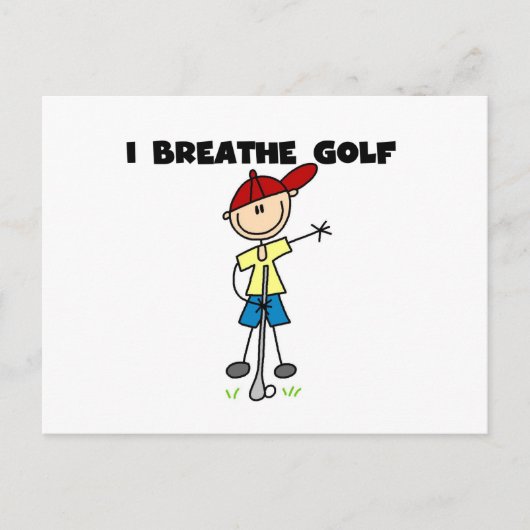 Carte Postale Je respire Golf (Devant)