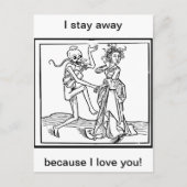 Carte Postale Je Reste Loin Parce Que Je T'Aime (Devant)