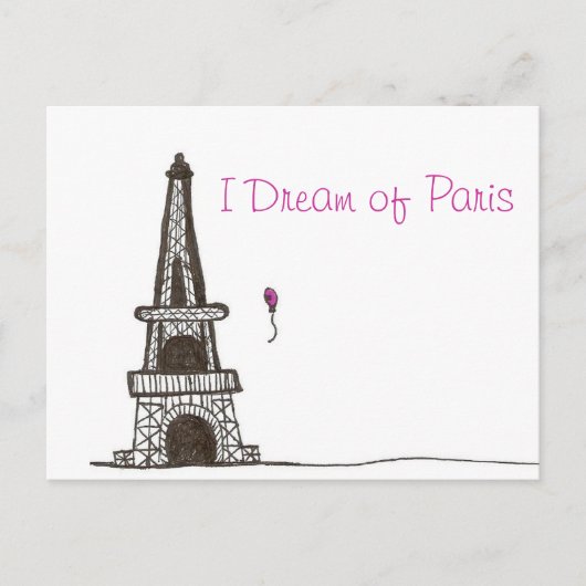 Carte Postale Je Rêve De Paris, 2 (Devant)