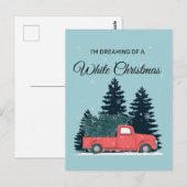 Carte Postale Je rêve d'un Noël blanc (Devant / Derrière)