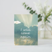 Carte Postale Je Reviendrai La Bible Verse (Debout devant)