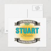 Carte Postale Je reviens à (Stuart) (Devant / Derrière)