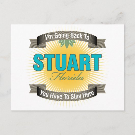 Carte Postale Je reviens à (Stuart) (Devant)