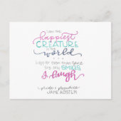 Carte Postale Je rigole - Fierté & Préjugés (Devant)