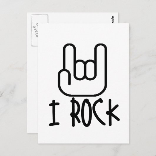 Carte Postale Je Rock ! (Devant / Derrière)