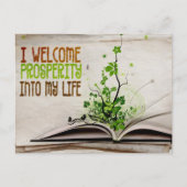Carte Postale "Je salue la prospérité" Motivation Affirmation (Devant)