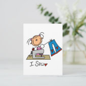 Carte Postale Je scie des t-shirts et des cadeaux (Debout devant)