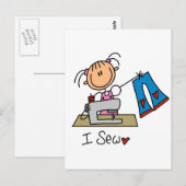 Carte Postale Je scie des t-shirts et des cadeaux (Devant / Derrière)