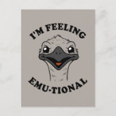 Carte Postale Je sens l'Émeu-Tional (Devant)