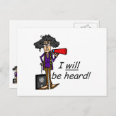 Carte Postale Je Serai Entendu (Devant / Derrière)