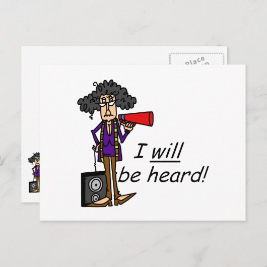 Carte Postale Je Serai Entendu (Devant / Derrière)
