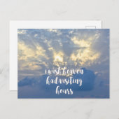 Carte Postale Je souhaite que le paradis ait des heures de visit (Devant / Derrière)