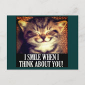 Carte Postale Je souris quand je pense à toi (Devant)