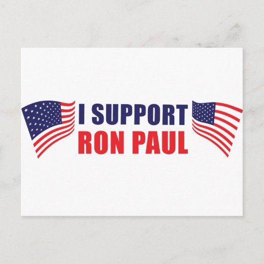 Carte Postale Je soutiens Ron Paul ! (Devant)