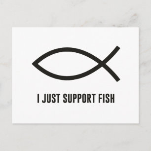 Carte Postale Je Soutiens Seulement Le Symbole Ichthys Poisson