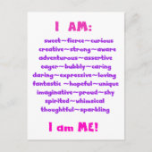 Carte Postale Je suis (Devant)