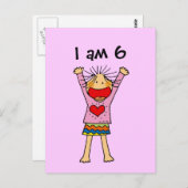 Carte Postale Je suis 6 (Devant / Derrière)