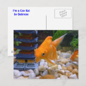 Carte Postale Je suis A Coy Koi (Devant / Derrière)