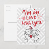 Carte Postale je suis amoureux de toi (Devant / Derrière)