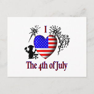 Carte Postale Je suis amoureux du 4 juillet